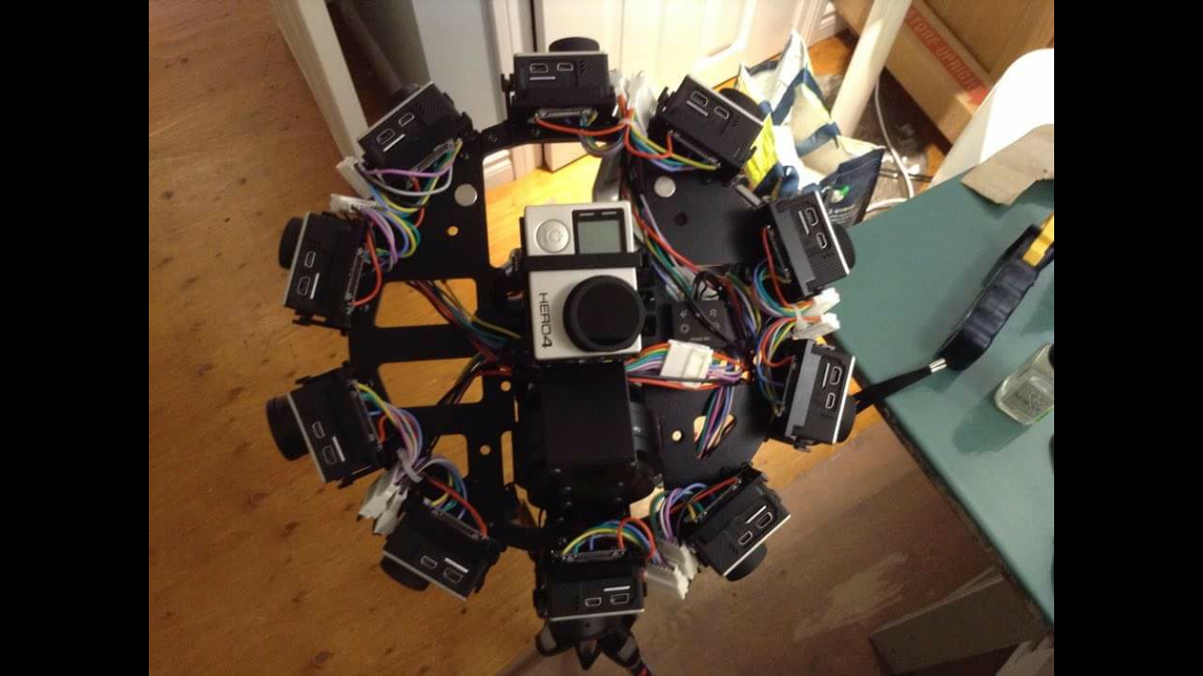 Gros plan sur rig VR 12 Hero4